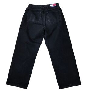 Vintage Tommy Hilfiger Baggy High Rise Oversized Balloon Leg Black Jean 34.5x31